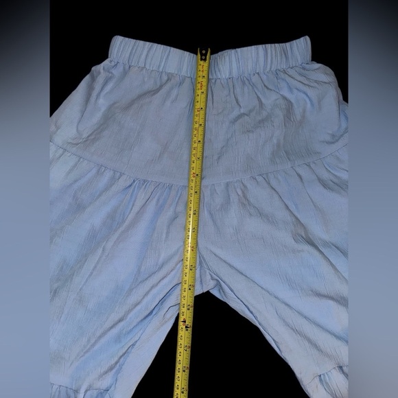 SHEIN Ruffle Hem Wide Leg Pants in Blue. Size M - Picture 4 of 9